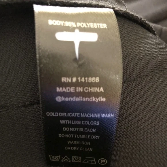 Kendall + Kylie Safari Mini Black Front Tie Dress - Picture 5 of 7